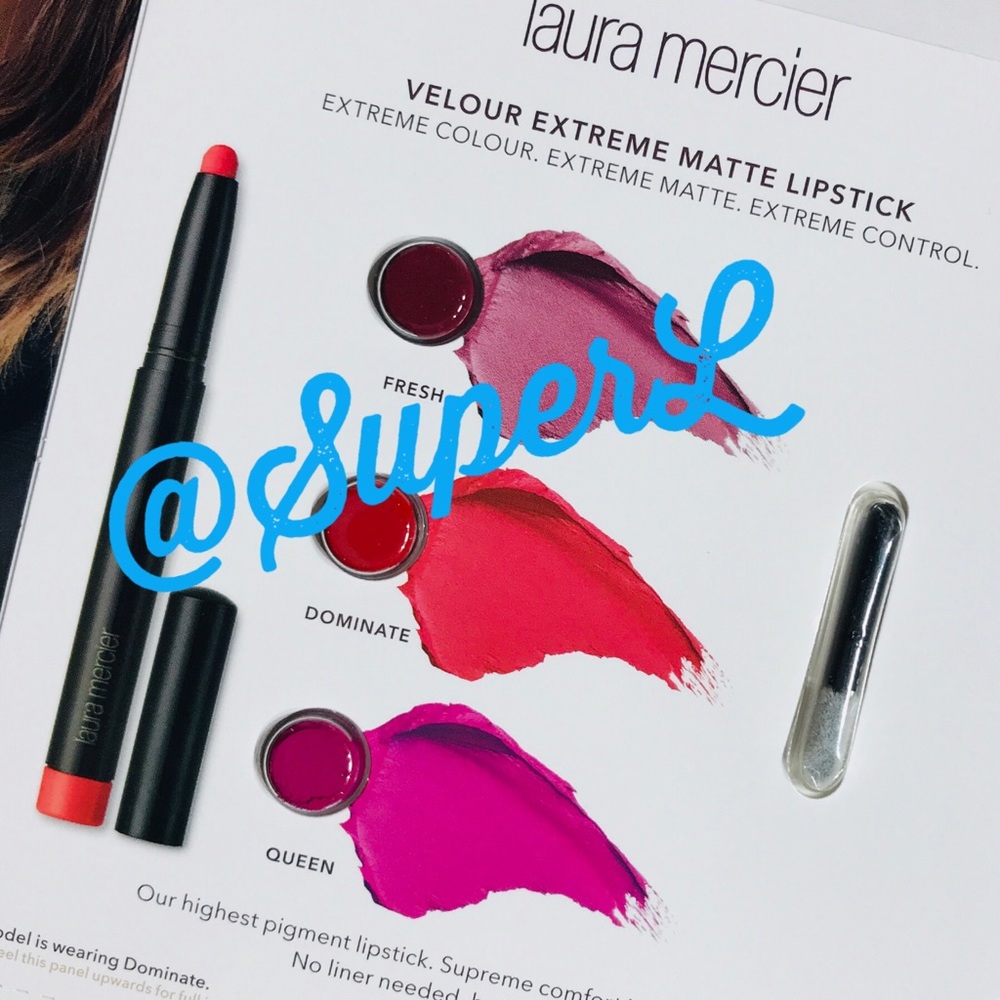 5/$15 NEW Laura Mercier Velour Extreme Matte Lipstick Dominate Fresh Queen Lip - Picture 2 of 4